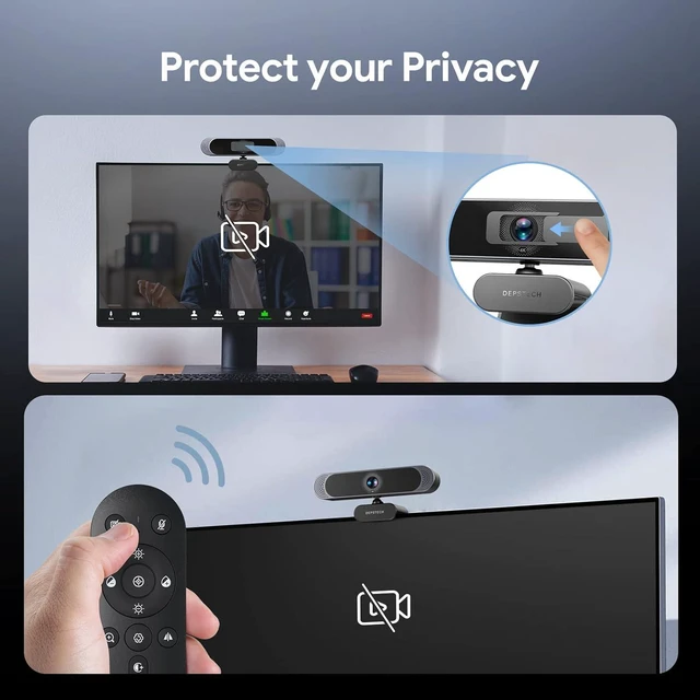 Alt view image 6 of 7 - DEPSTECH 4K Webcam, Ultra HD 1/2.55'' Sony Sensor 3X Digital Zoom Autofocus