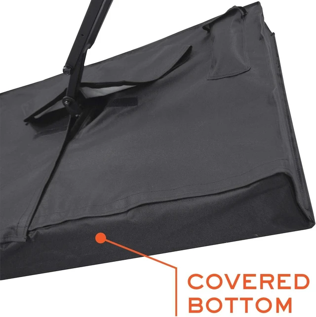 Alt view image 3 of 7 - Outdoor TV Cover 55 inch - WITH FRONT FLAP - Weatherproof, Waterproof protection, Soft Interior, With Bottom cover - Black