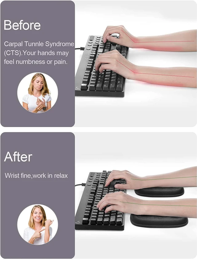 Alt view image 5 of 7 - 2Pcs Cloud Elbow Pads Desk Arm Rest Support Soft Memory Foam Wrist Rest Ergonomic Cushion Carpal Tunnel Pain Relief Gel Mouse Pillow for Computer Laptop Office Gaming Car Chair Accessory