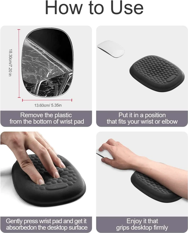 Alt view image 7 of 7 - 2Pcs Cloud Elbow Pads Desk Arm Rest Support Soft Memory Foam Wrist Rest Ergonomic Cushion Carpal Tunnel Pain Relief Gel Mouse Pillow for Computer Laptop Office Gaming Car Chair Accessory