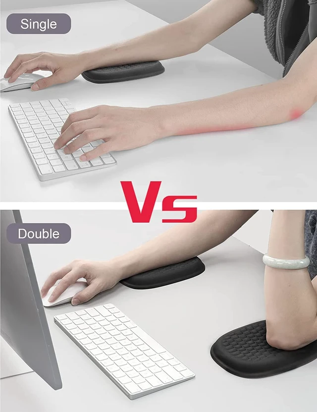 Alt view image 3 of 7 - 2Pcs Cloud Elbow Pads Desk Arm Rest Support Soft Memory Foam Wrist Rest Ergonomic Cushion Carpal Tunnel Pain Relief Gel Mouse Pillow for Computer Laptop Office Gaming Car Chair Accessory