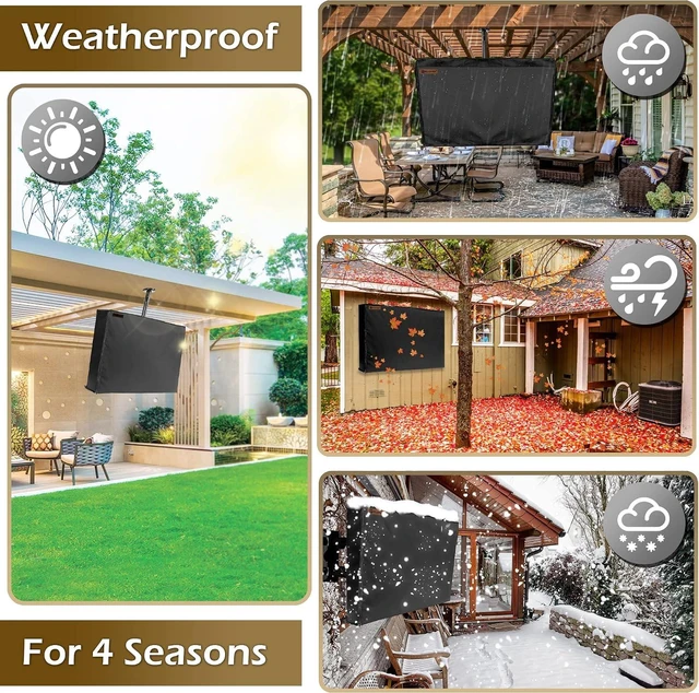 Alt view image 7 of 7 - IC ICLOVER Outdoor TV Cover 55 Inch, Waterproof & Weatherproof TV Protector