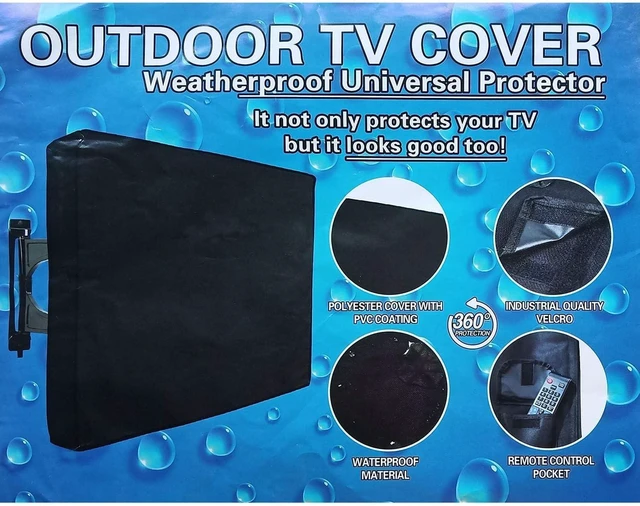 Alt view image 7 of 7 - Outdoor TV Cover 55" - 58" - with Bottom Cover - 600D Waterproof TV Covers and Weatherproof Dust-Proof Material,Protect Your LED, LCD, Plasma TV Screens