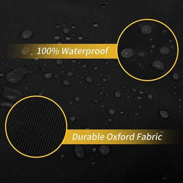 Alt view image 4 of 7 - Waterproof Outdoor TV Cover - 65-70 inch Thick Fabric Dustproof & Weatherproof with Remote Control Pocket Black
