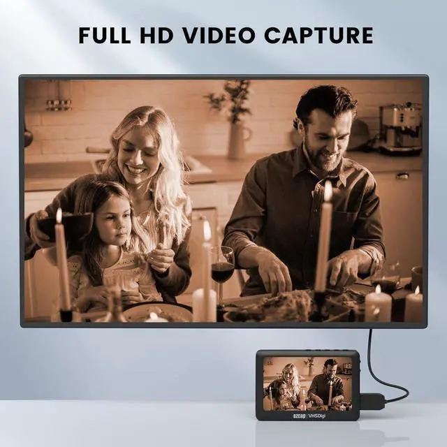 Alt view image 6 of 7 - VHS to Digital Converter Video to Digital Converter 3.0 (Third Generation) Capture Video from VCRs VHS Tapes Hi8 Camcorder DVD TV Box and Gaming Systems with 4.3 inch TFT Screen and 64GB U Disk