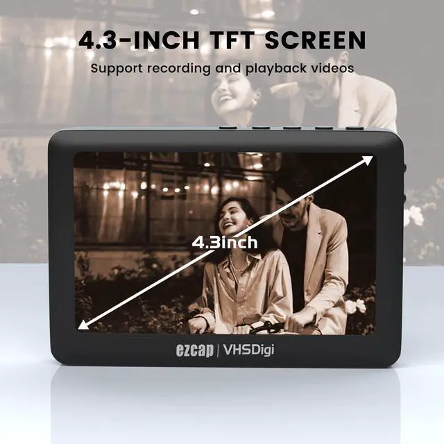 Alt view image 2 of 7 - VHS to Digital Converter Video to Digital Converter 3.0 (Third Generation) Capture Video from VCRs VHS Tapes Hi8 Camcorder DVD TV Box and Gaming Systems with 4.3 inch TFT Screen and 64GB U Disk