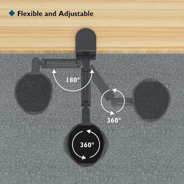 Alt view image 4 of 7 - BONTEC Adjustable Arm Rest for Desk, 360° Rotating & Extendable, Aluminum