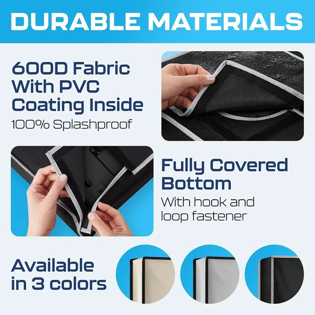 Alt view image 6 of 7 - Garnetics Outdoor TV Cover 24 Inch Waterproof, Weatherproof TV Enclosures with Smart Shield Screen Protectors, Ideal for Outdoor Use, Moving, and Storage - Black