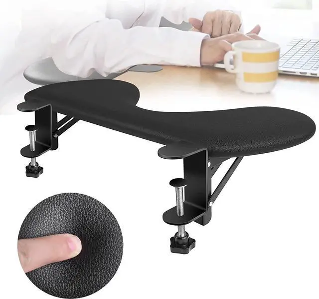 Alt view image 2 of 6 - Desk Extender Adjustable Arm Rest Support for arm Support for Computer Desk Ergonomic Arm Rest Extender Rotating Mouse Pad Holder for Table Office Desk