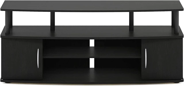 Alt view image 7 of 7 - Furinno JAYA Large Entertainment Stand for TV Up to 55 Inch, Blackwood