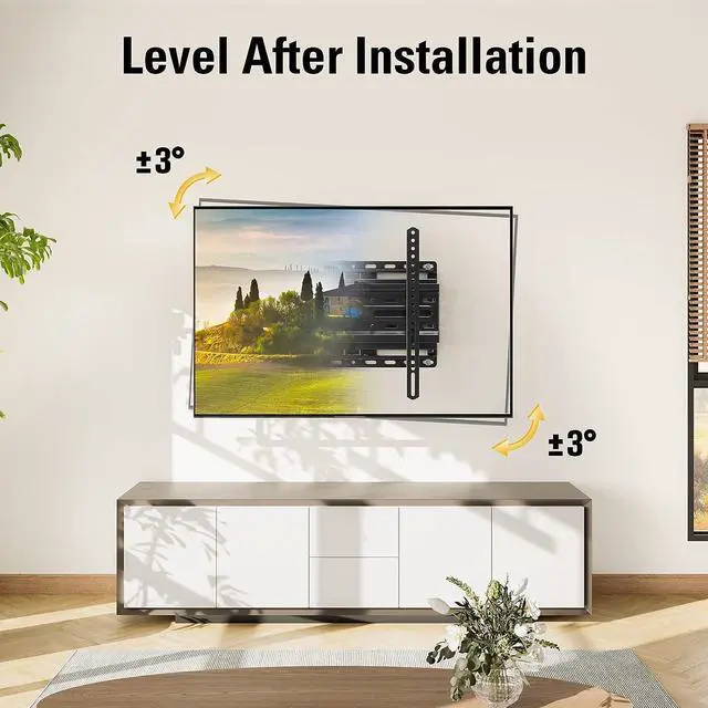 Alt view image 5 of 7 - Mounting Dream TV Wall Mount for 32-65 Inch Television,Mount with Swivel and Tilt, Full Motion Bracket with Articulating Dual Arms, Fits 16inch Studs, Max VESA 400X400 mm, 99lbs, MD2380