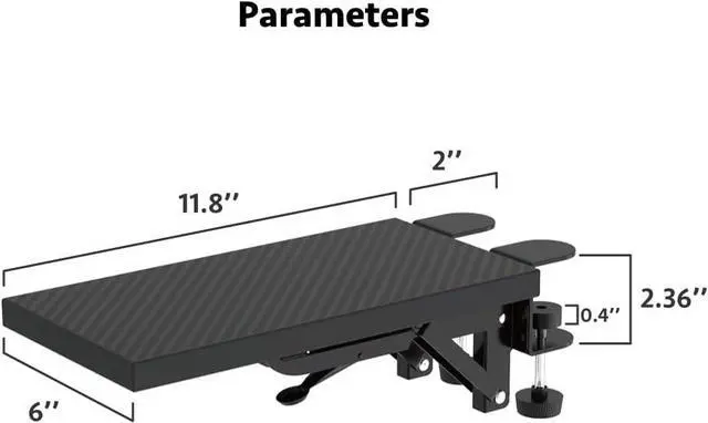 Alt view image 5 of 5 - HONJIE Computer Arm Rest for Desk, Suitable for Office desks, Sturdy Mouse arm Support, Computer Desk Extender, Suitable for Home and Office