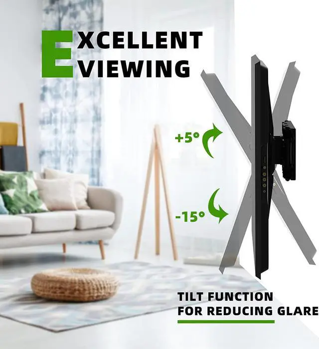 Alt view image 7 of 7 - USX MOUNT Full Motion TV Wall Mount for Most 32-70 inch Flat Screen/LED/4K TVs, Swivel/Tilt TV Mount Bracket with Articulating Dual Arms, Max VESA 400x400mm, Max Load 110lbs, for 16" Wood Stud