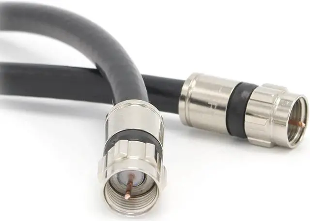 Alt view image 2 of 7 - 25' Feet, Black RG6 Coaxial Cable (Coax Cable) with Weather Proof Connectors, F81 / RF, Digital Coax - AV, Cable TV, Antenna, and Satellite, CL2 Rated, 25 Foot, Welcome to consult