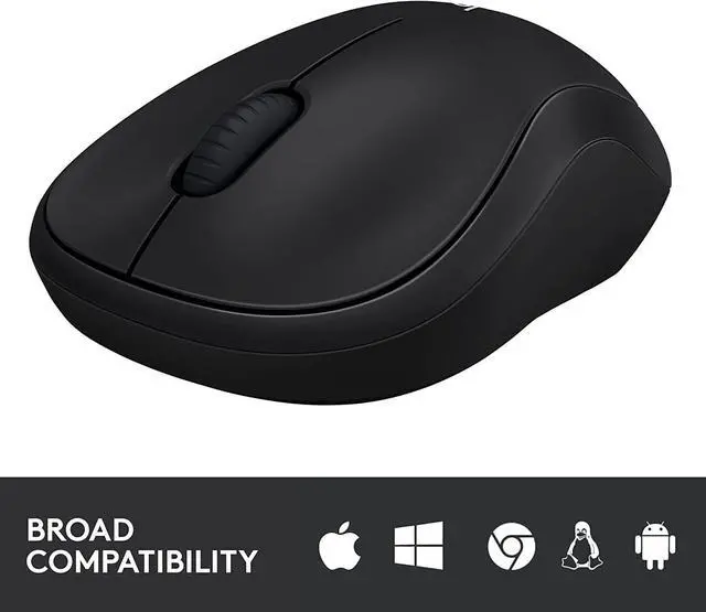 Alt view image 5 of 7 - Logi tech M185 Wireless Mouse, 2.4GHz with USB Mini Receiver, 12-Month Battery Life, 1000 DPI Optical Tracking, Ambidextrous, Compatible with PC, Mac, Laptop - Black