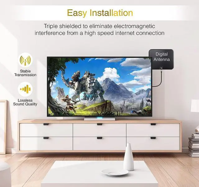 Alt view image 6 of 7 - BlueRigger RG6 Digital Coaxial Audio Video Cable (6FT, 90° Angled to Straight Male F Type Connector, Triple Shielded)  Coax Cable for HDTV, CATV, DVB-T2/C/S, Cable Modem, Radio, Satellite Receivers