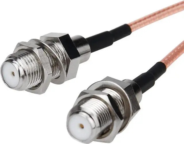 Alt view image 3 of 4 - F-Type RG6 Splitter Coax Cable 75Ohm TV Antenna 3 Way Splitter Combiner F Male to F Dual Female RG316 Coaxial Cable 6inch