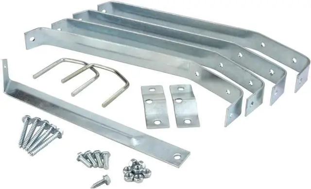 Alt view image 4 of 5 - Skywalker 12 Heavy-Duty Wall Mount Pair for TV Antenna Mast with (2) Brackets with Lag Bolts