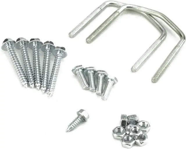 Alt view image 5 of 5 - Skywalker 12 Heavy-Duty Wall Mount Pair for TV Antenna Mast with (2) Brackets with Lag Bolts