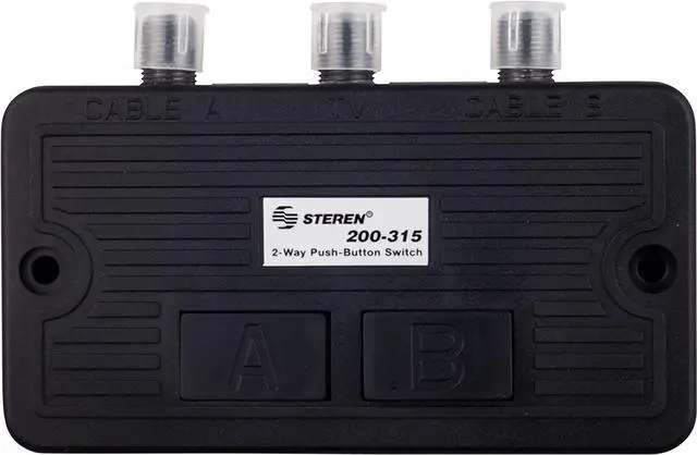 Main image of STEREN Network Switch - Coax Splitter 2 Way - Antenna Splitter - Manual Transfer Switch - Coax Cable Splitter 2 Way - Coaxial Cable Adapter for TV - 2 Way Coax AB Switch for TV - 1 Pack 200-315