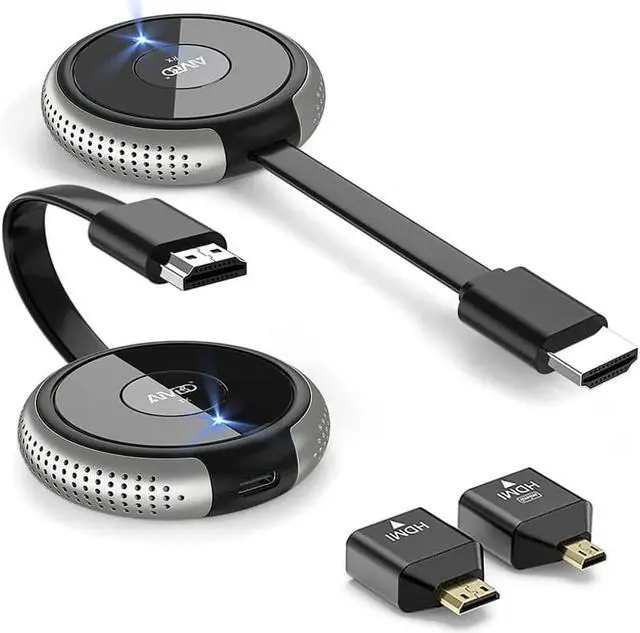 Main image of Wireless HDMI Transmitter and Receiver 4K, Streaming Smooth Media Video/Audio 5G HDMI Wireless Extender for Laptop, Camera, Cable Box, DVD, Phone to Monitor, Projector, HDTV 165FT