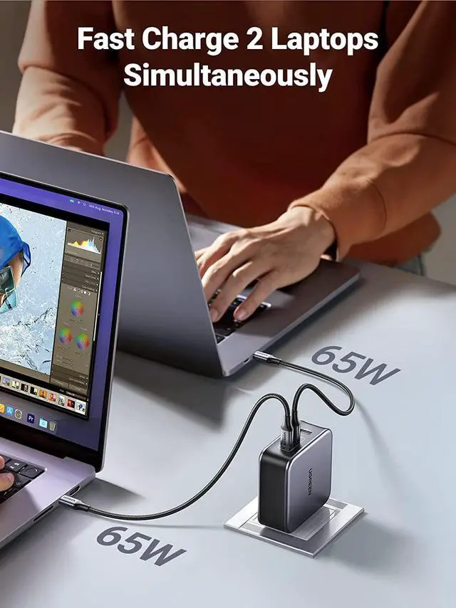 Alt view image 3 of 7 - 250W USB C Charger 8-Ports PD3.1 140W Fast Charging Station Compact Laptop GaN Charger for MacBook Pro iPad iPhone 15 14 Series Galaxy S23/S22 Pixel and More