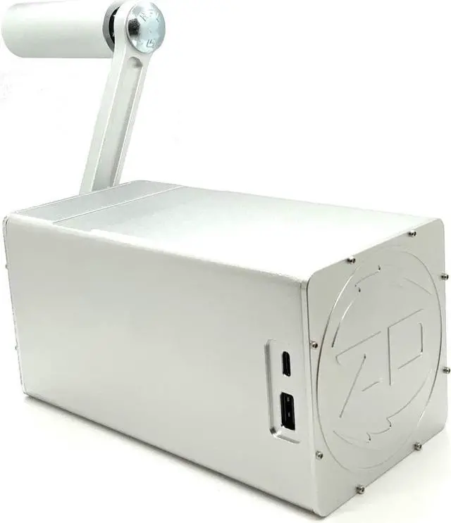 Alt view image 2 of 7 - Powerhouse 60+ Watt Hand-Crank Generator Fast Charger - USB-C Power Delivery (PD) - Phone, Laptop Backup Power for Emergency, Outage, Camping, Off-Grid