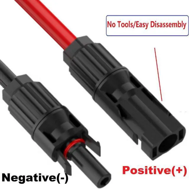 Alt view image 4 of 7 - Solar ConnectorsTo DC7909, DC8020 Adapter Perfectly Solar Connector, Compatibility with Jackery Portable Power Station, Solar Panel Extension Cable, 12AWG Heavy Wire