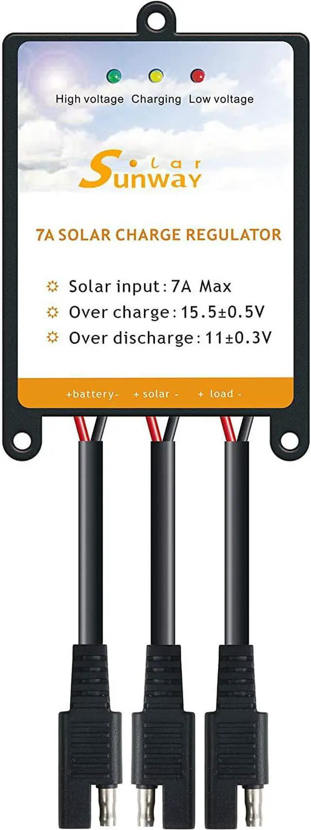 Main image of Sunway Solar Panels Charge Controller 12V Battery Regulator 7A for Safe Protection of 12Volt Solar Power Battery Charger, Solar Trickle Charger & Maintainer and Solar Powered System Kit