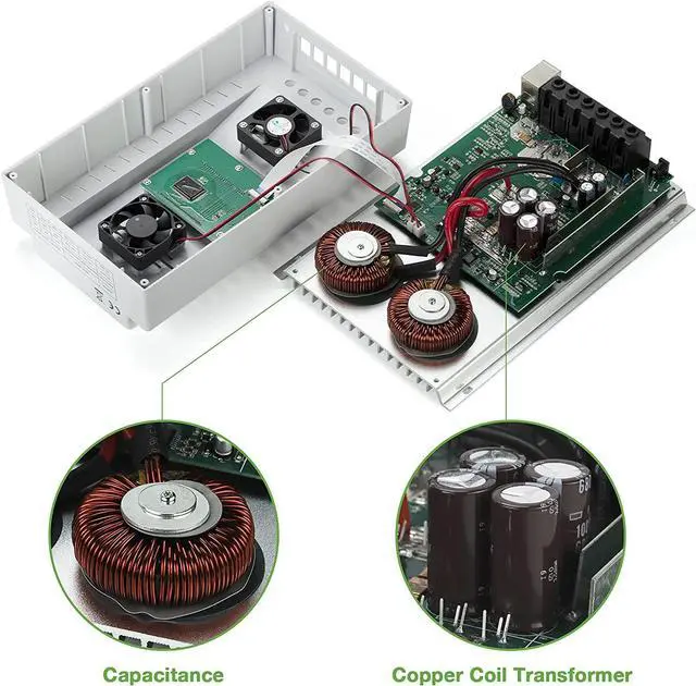 Alt view image 6 of 7 - MPPT Charge Controller 100 amp 12V/24V Auto, 100A Solar Panel Charge Regulator with Blacklight LCD Display Max 100V for Lead-Acid Sealed Gel AGM Flooded Lithium Battery