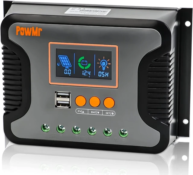 Main image of 80A PWM Solar Charge Controller, 12V-48V Auto with Dual USB & LCD for AGM, Gel, Flooded & Lithium