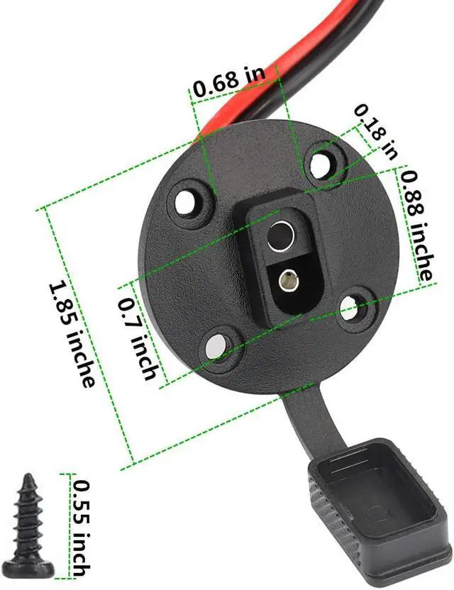 Alt view image 3 of 5 - SAE Power Socket Sidewall Port Connector Extension 16AWG Cable, 2 Pin SAE To SAE Weatherproof Quick Connect Plug for Solar Generator Battery Charger, Pack of 2