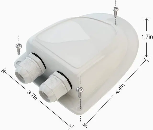 Alt view image 5 of 7 - Haoguo ABS Solar Double Cable Entry Gland for All Cable Types 2mm² to 6mm² for Solar Project on RV Camper Van Travel Trailer Boat Cabin-White
