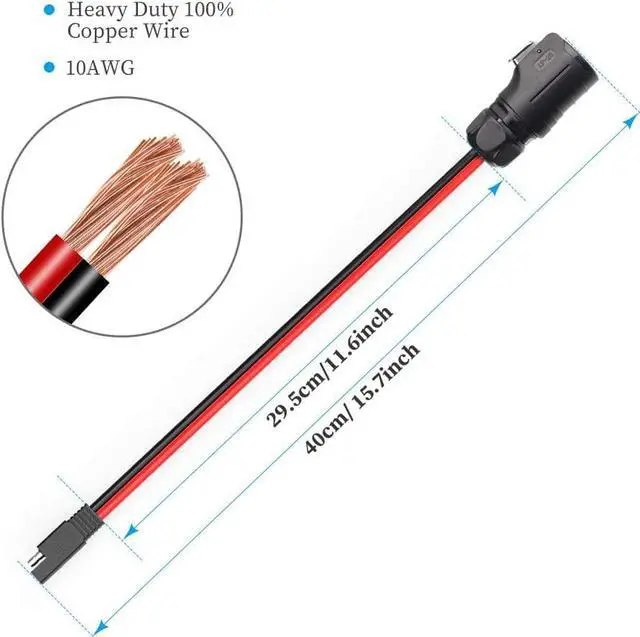 Alt view image 7 of 7 - EXTRACTME 10AWG 2 Pin Power Industrial Circular Connector to SAE Adapter Cable, Furion Solar Plug to SAE Connector, Fit for Furrion, Solar Panel Suitcase, Forrest River RV Ports