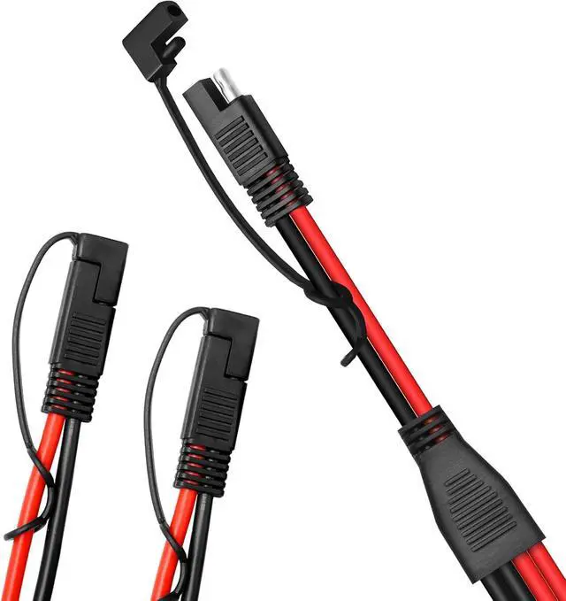 Alt view image 2 of 6 - 10AWG SAE DC Power Automotive Connector Cable Y Splitter 1 to 2 SAE Extension Cable, Fit for Suitable for Solar Battery Connection and Transfer -40cm