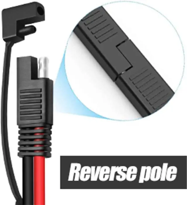 Alt view image 4 of 6 - 10AWG SAE DC Power Automotive Connector Cable Y Splitter 1 to 2 SAE Extension Cable, Fit for Suitable for Solar Battery Connection and Transfer -40cm