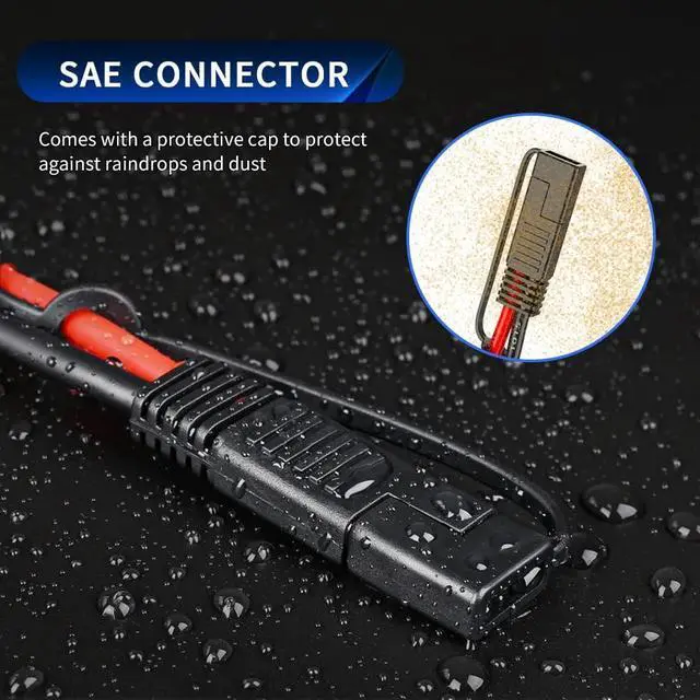 Alt view image 5 of 7 - ELECTOP 10AWG SAE Y Splitter Cable SAE Quick Disconnect Connector, 1 to 2 SAE to SAE Extension Cable 2-Way Wire Splitter, SAE DC Power Automotive Adapter Cable SAE Plug for Solar Panel Battery Charger
