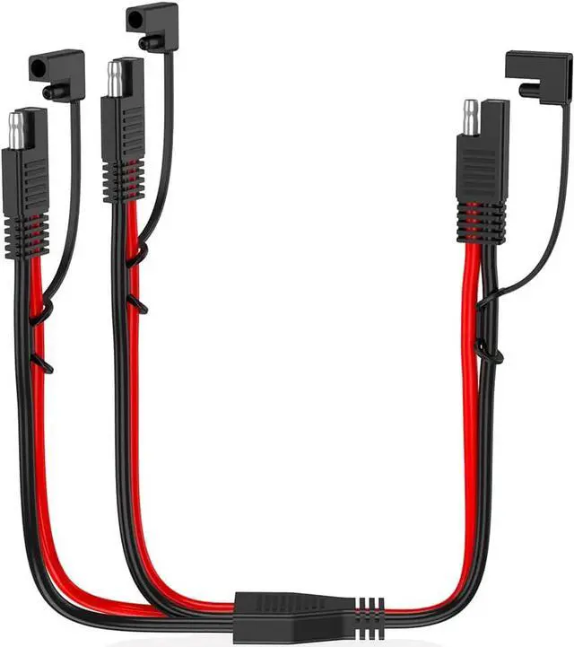 Alt view image 7 of 7 - ELECTOP 10AWG SAE Y Splitter Cable SAE Quick Disconnect Connector, 1 to 2 SAE to SAE Extension Cable 2-Way Wire Splitter, SAE DC Power Automotive Adapter Cable SAE Plug for Solar Panel Battery Charger