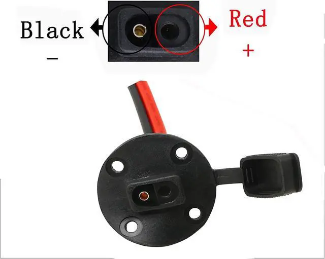 Alt view image 2 of 6 - 55cm 10AWG SAE Socket Solar Weatherproof Sidewall Port DIY Cord, SAE Quick Disconnect Wire Harness Panel Mount Power Cable with Cap