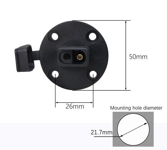 Alt view image 4 of 6 - 55cm 10AWG SAE Socket Solar Weatherproof Sidewall Port DIY Cord, SAE Quick Disconnect Wire Harness Panel Mount Power Cable with Cap