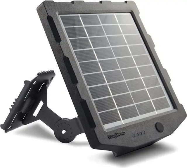 Main image of Camera Solar Panel, WingHome Solar Battery Charger Kit 12V/1A 6V/1.5A with Build-in 2000mAH Rechargeable Lithium Battery IP66 Waterproof Hunting Accessory