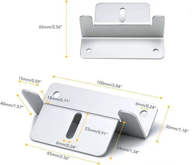 Alt view image 3 of 7 - BougeRV Mountng Z Bracket for 100W 150W 200W 300W 400W Solar Panel 8 Units