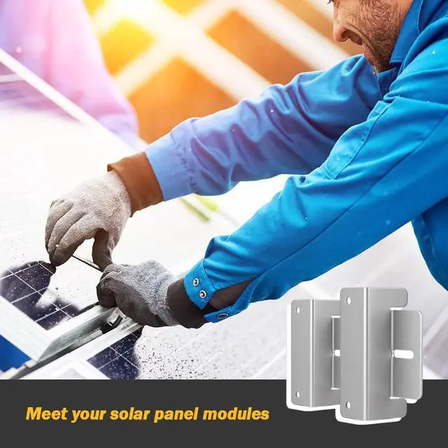 Alt view image 7 of 7 - BougeRV Mountng Z Bracket for 100W 150W 200W 300W 400W Solar Panel 8 Units