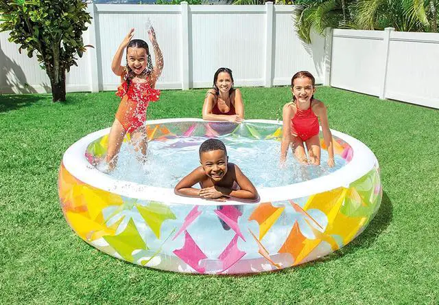 Alt view image 3 of 4 - INTEX 56494EP Swim Center Inflatable Pinwheel Swimming Pool, 90" x 22", for Ages 6+