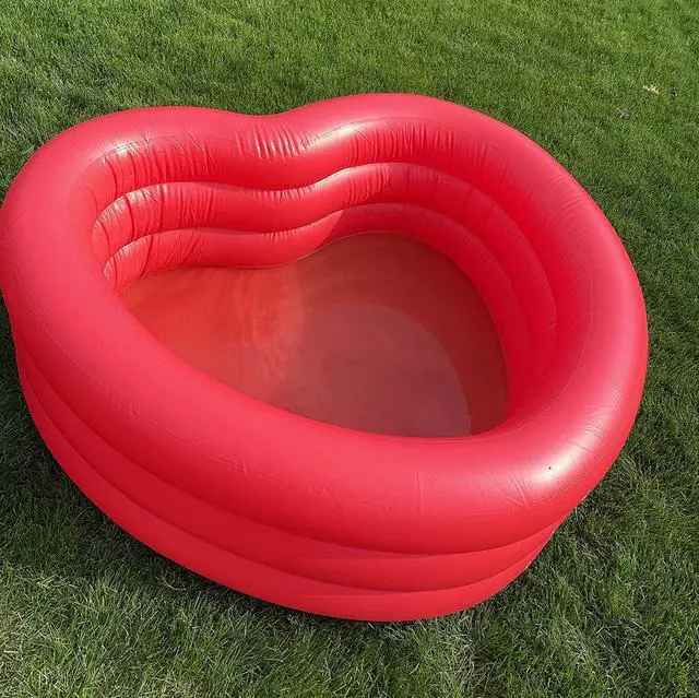 Alt view image 3 of 5 - Ban.do Novelty Shaped Inflatable Swimming Pool, Red Heart