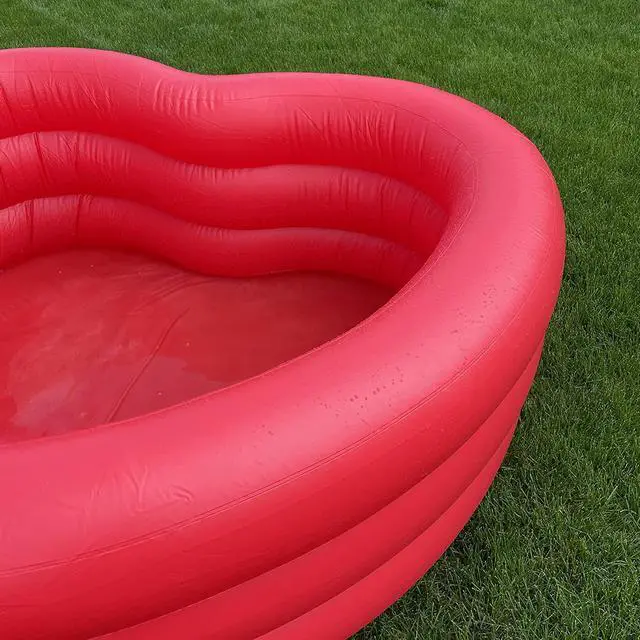 Alt view image 5 of 5 - Ban.do Novelty Shaped Inflatable Swimming Pool, Red Heart