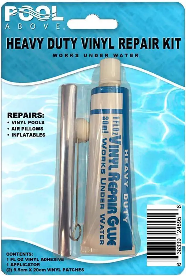 Alt view image 4 of 6 - Heavy Duty Vinyl Repair Patch Kit for Above-Ground Pool Liner Repair; Glue and Patch Inflatables; Boat; Raft; Kayak; Air Beds; Inflatable Mattress Repair