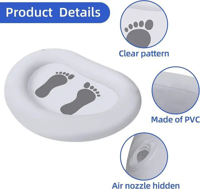 Alt view image 3 of 5 - Inflatable Pool Foot Bath Basin, Swimming Pool Clean Feet for Entry Ladder