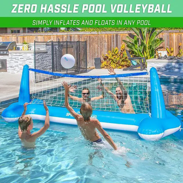Alt view image 2 of 6 - GoSports Splash Net Air, Inflatable Pool Volleyball Game - Includes Floating Net, Water Volleyballs and Ball Pump