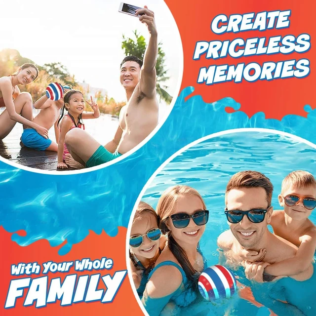Alt view image 5 of 5 - Activ Life Ultimate Pool Ball - Water-Fillable Underwater Ball - Passing, Dribbling & Diving - Fun Swimming Pool Toys for Kids & Adults - Summer Gifts & Beach Games for Family - Blue/Red, 6"